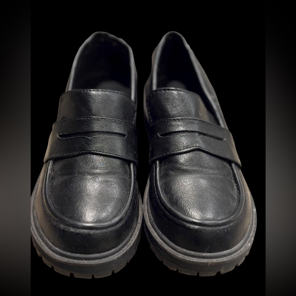Black Leather Loafers